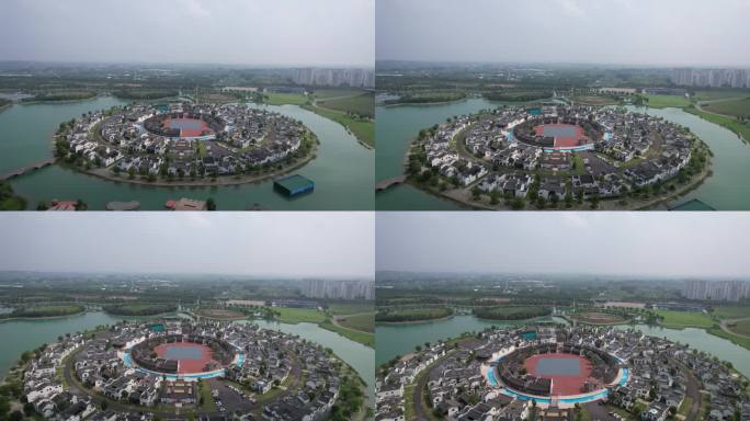中国蚌埠古民居博览园航拍 (1)
