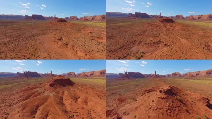 美国犹他州众神谷沙漠中的FPV无人机