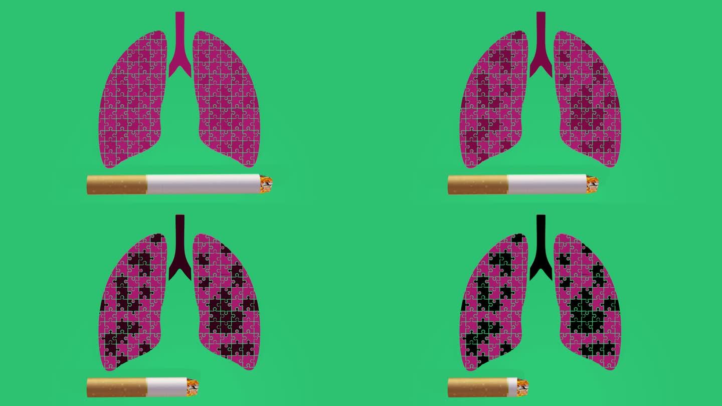 肺癌3d概念动画