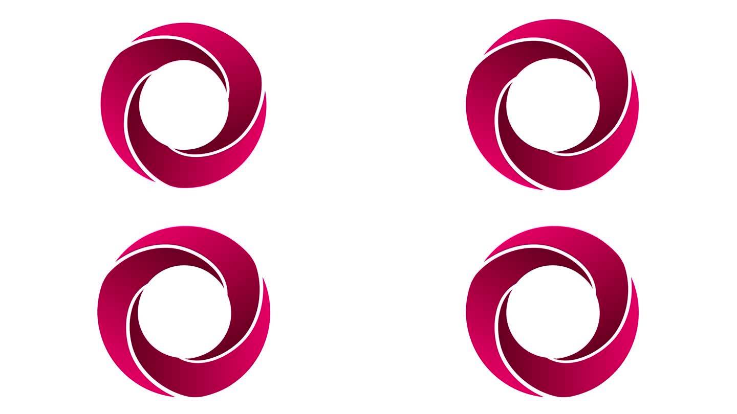 4K动画漩涡logo(粉色)