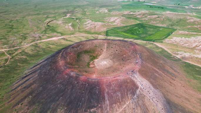 火山 火山口 火山地质 火山地貌 航拍