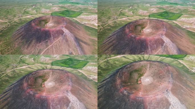 火山 火山口 火山地质 火山地貌 航拍