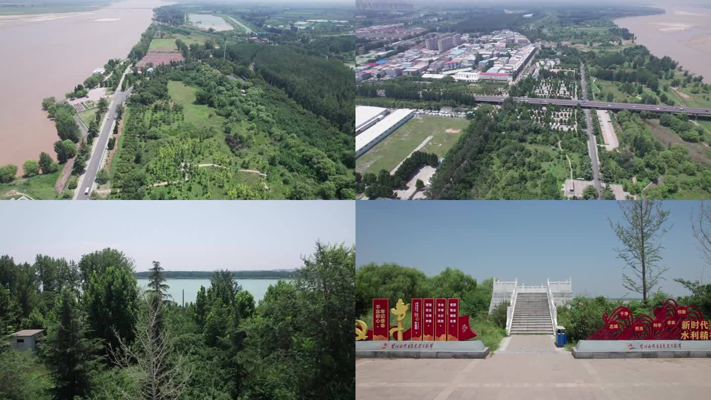 郑州黄河花园口旅游区4K航拍