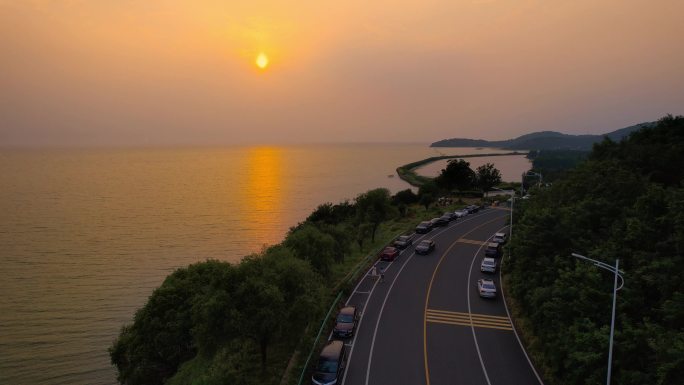 太湖西山岛夕阳
