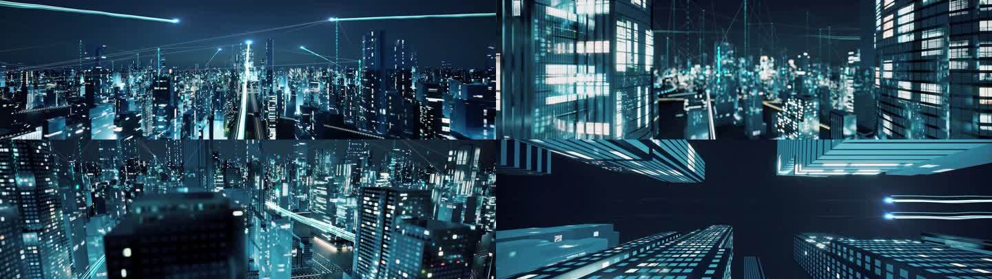 科技AI智慧城市穿梭片头