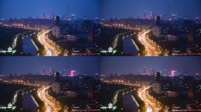北京CBD延时夜景