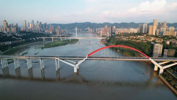 4K重庆菜园坝大桥转盘