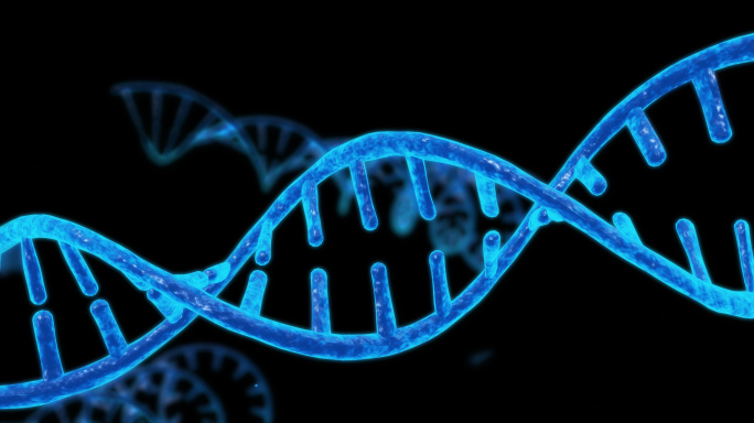 透明通道 蓝色DNA链 三维变换