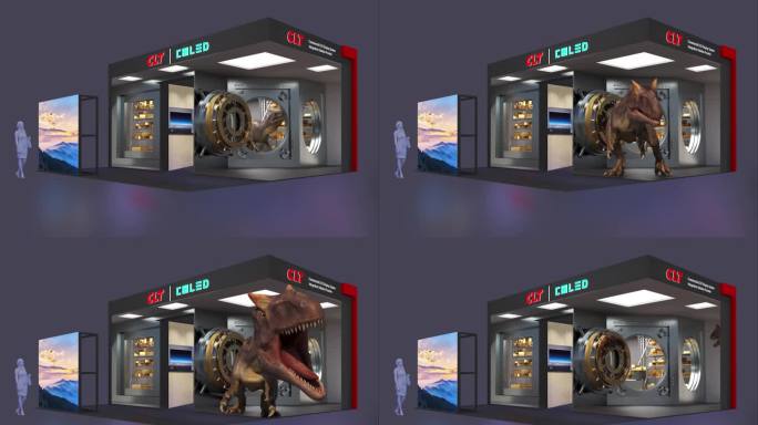户外LED大屏展厅展览恐龙裸眼3D可定制