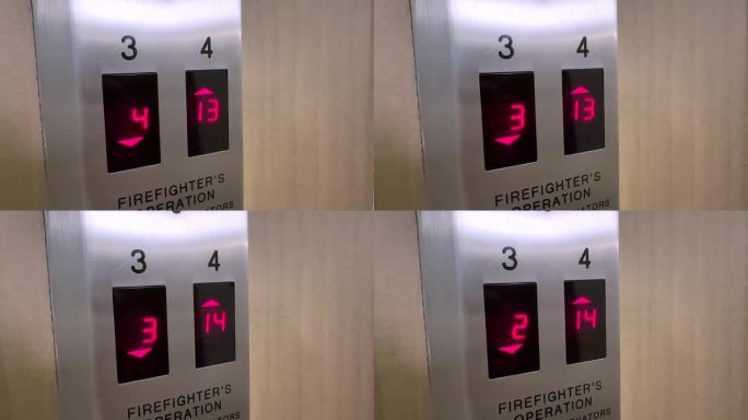 在电梯里上上下下