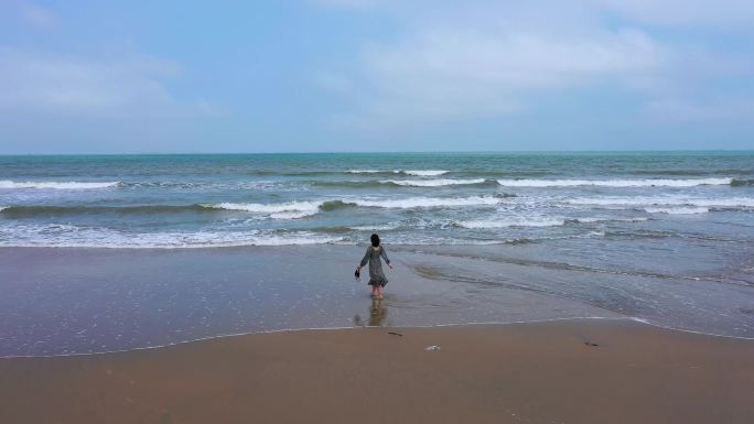 海浪 沙滩 海边漫步 海南三亚旅游 文昌