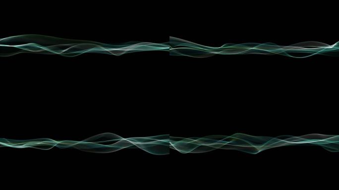 4K青色飘带粒子-无缝循环带透明通道