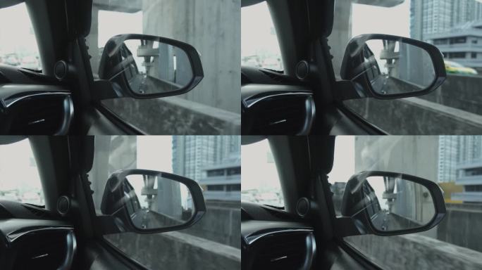 汽车侧视镜。