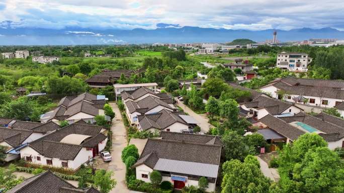 绵竹市年画村航拍素材