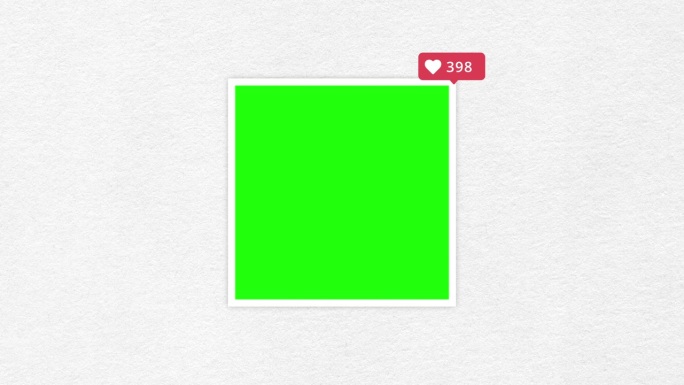 在社交媒体上发点赞的帖子。绿色屏幕的社交媒体框架。社交媒体界面框架孤立的白色纹理背景。