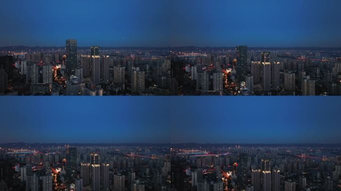 重庆渝中大坪夜景航拍