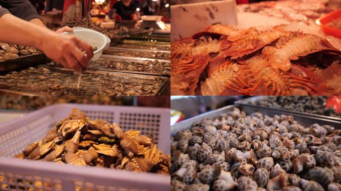 海鲜市场 螃蟹 虾 螺