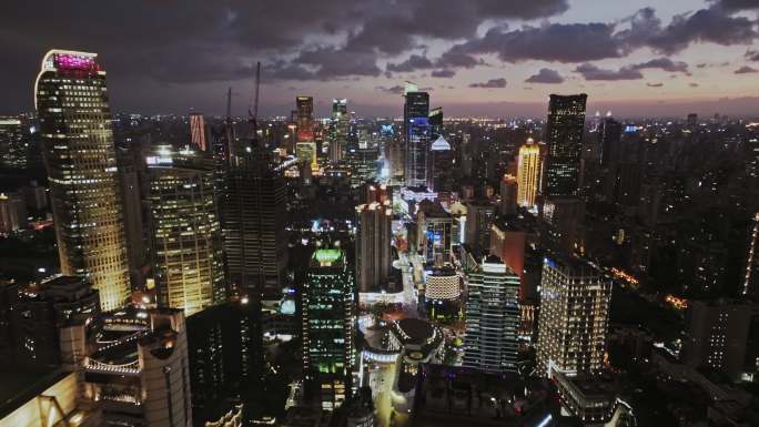 上海南京西路夜景一览