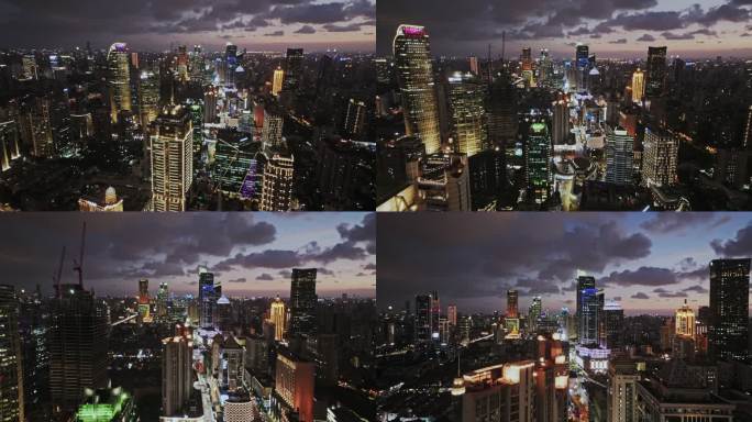 上海南京西路夜景一览