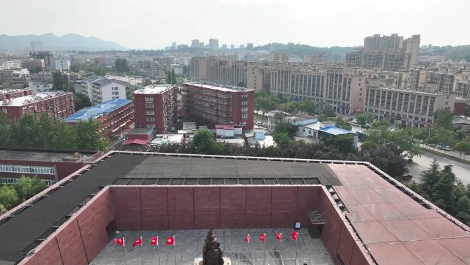 河南省信阳市鄂豫皖革命纪念馆4K航拍