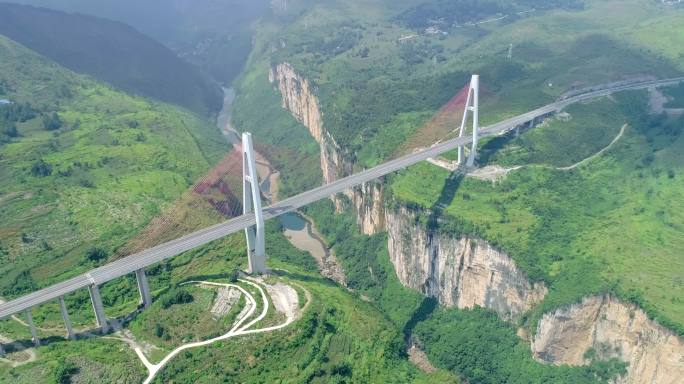 贵州毕节六冲河大桥4K航拍