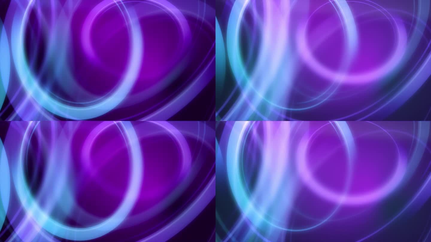 紫色发光灯环绕动画