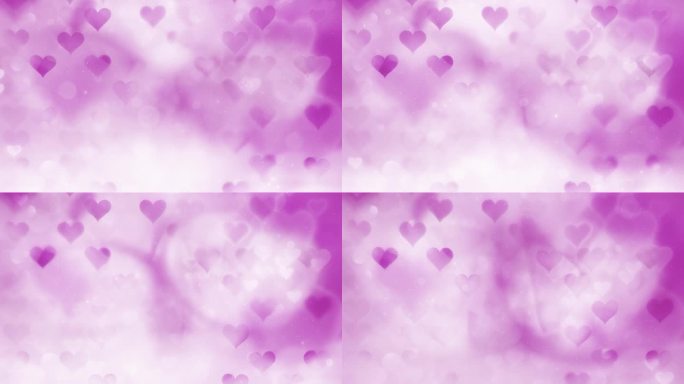 紫色的心爱闪闪发光的星星背景永无止境的爱情故事。
