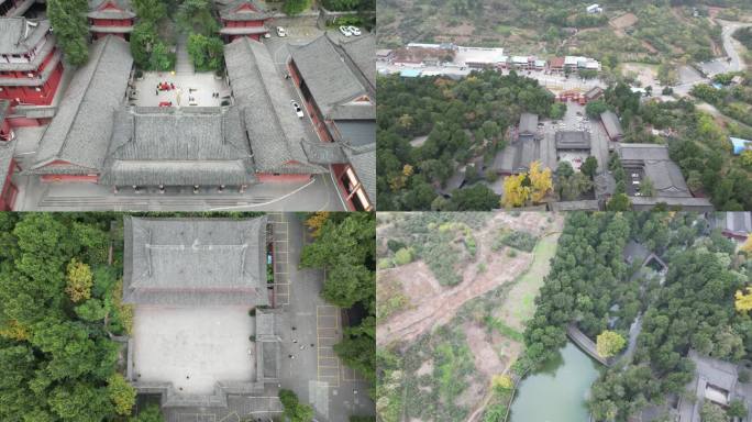 龙泉石经寺寺庙航拍