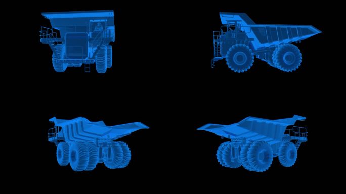 全息素材 自卸卡车翻斗车倾卸卡车