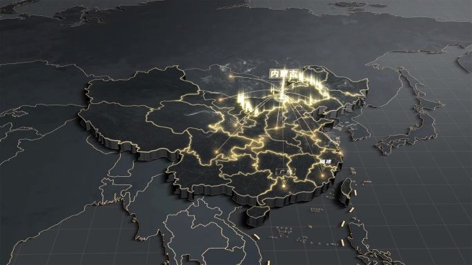 内蒙古辐射中国地图
