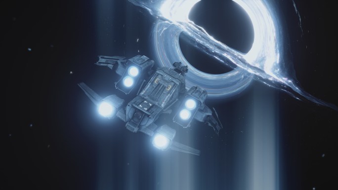 4K 原创宇宙星际黑洞穿梭飞船
