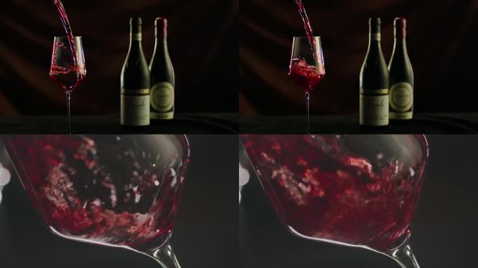 倒红酒葡萄酒视频素材