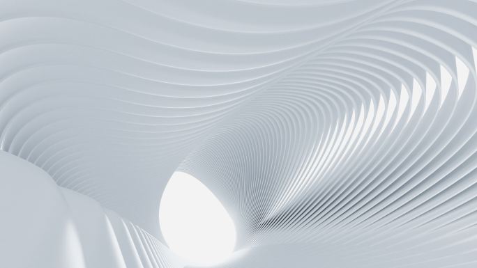 白色抽象几何建筑背景动画