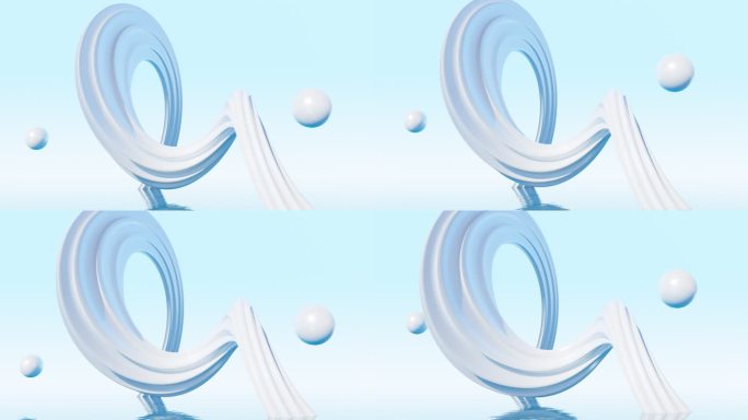 抽象水面螺旋几何体背景动画