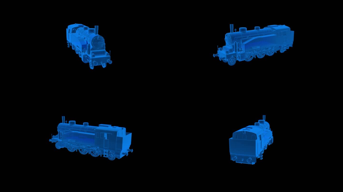 全息素材 火车-2