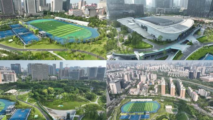 郑东新区市民体育公园4K航拍