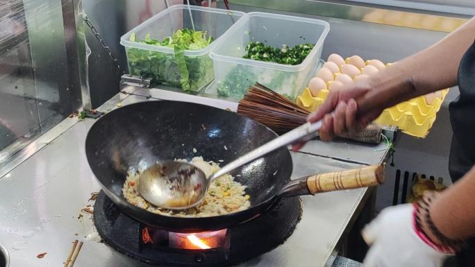 夜市炒饭4K素材