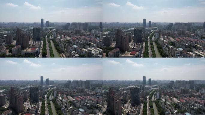 江苏常州城市风光城市建设航拍 (2)