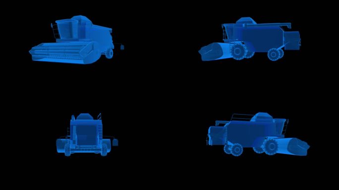 全息素材 农业 收割机