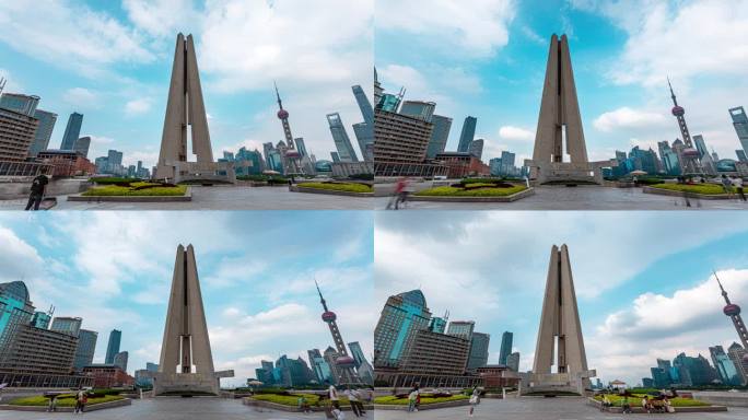 上海人民英雄纪念塔移动延时