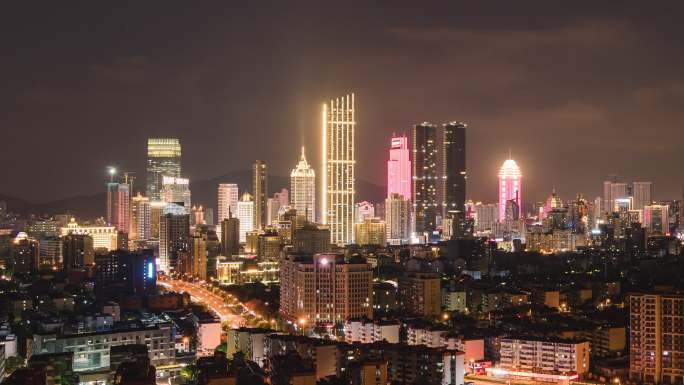 【4K】无锡地标建筑夜景延时