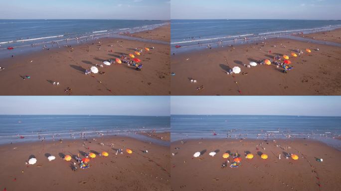 日照海滩浴场海岸线海浪