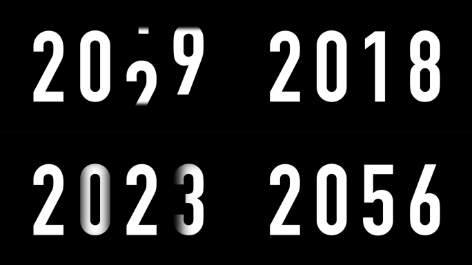 年份时间数字滚动 AE模版