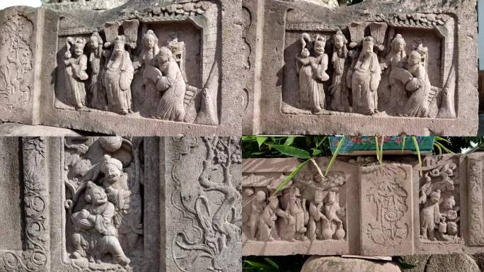 人杰地灵雕塑石雕文化遗产