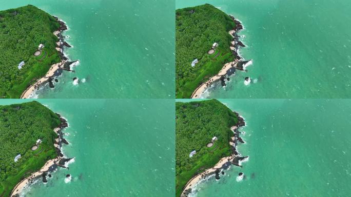 广西涠洲岛海边海浪航拍