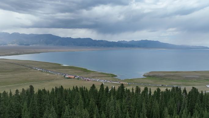 新疆赛里木湖航拍风景