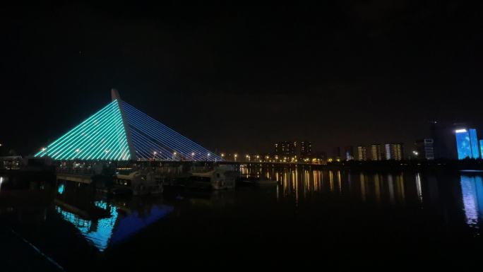 西安后海灞河夜景