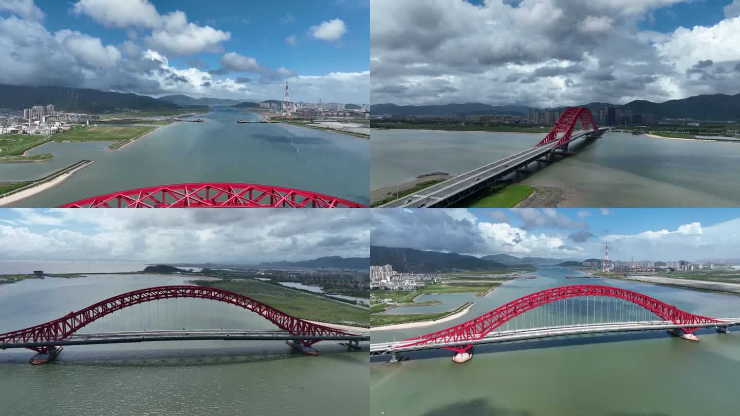 宁波北仑春晓梅山红桥跨海大桥，4K航拍