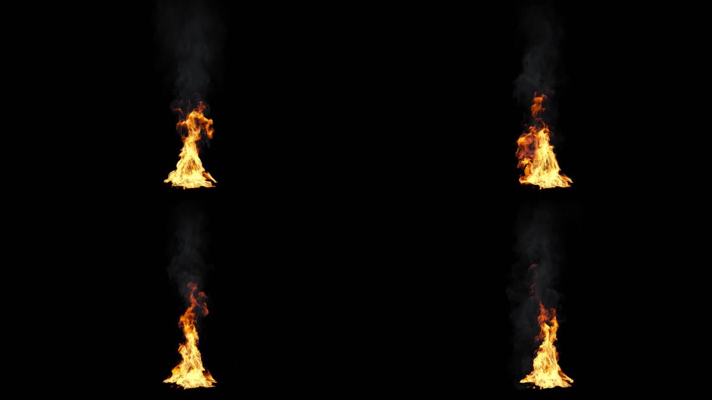4K中型篝火火焰燃烧（带Alpha）