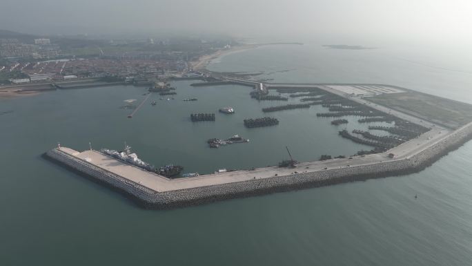 日照海滩浴场海岸线海浪